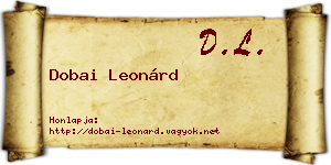 Dobai Leonárd névjegykártya