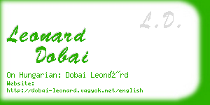 leonard dobai business card